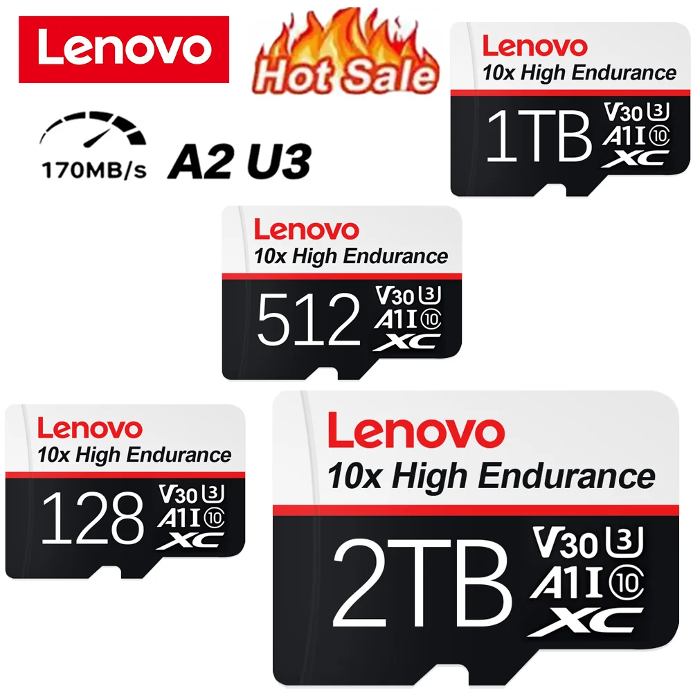 Lenovo 2TB Extreme PRO UHS-I V30 MicroSDXC Card 1TB 512GB 256GB 128GB SD Card Compatible with Nintendo Switch memory card