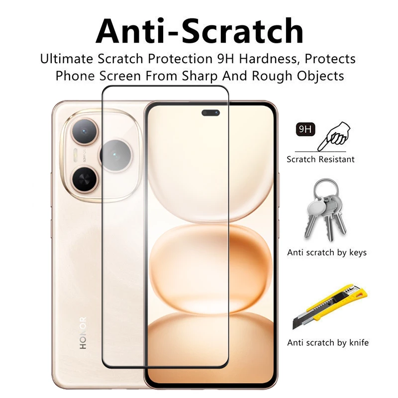 Premium 3D Curved Tempered Glass Screen Protector with Full Cover and Lens Film