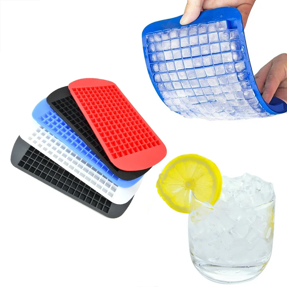 Food Grade 160 Cavity Silicone Bar Cube Tray Mini Cubes Small Square Mold Maker Ice Cube Mold ice mold
