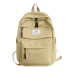 Casual Backpack Solid Color Nylon Women Backpack Student School Bag Teenage Girls Shoulder Bags Mochilas Rucksacks Backbag