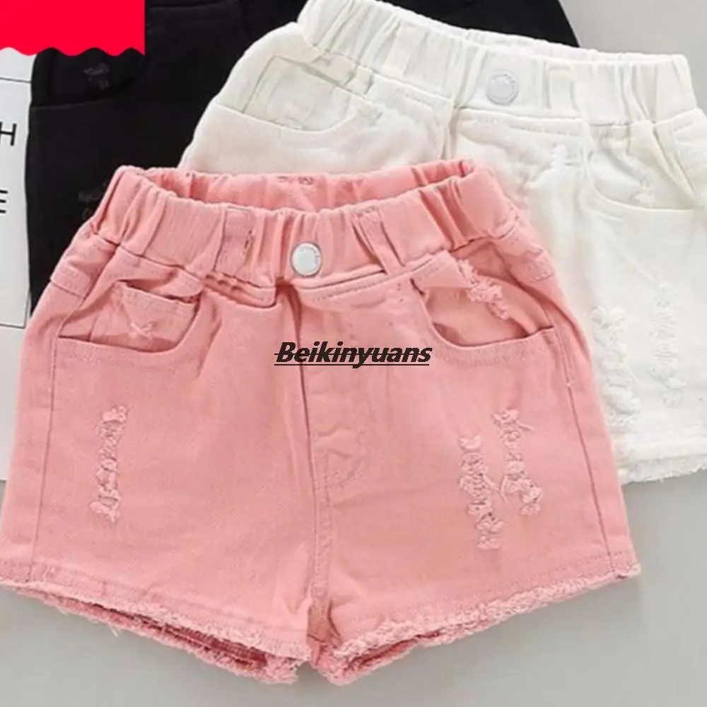 Girls shorts summer children's wear hot pants hole fashion denim shorts toddler girl cal&ccedil;a infantil short bebe menina kids shorts