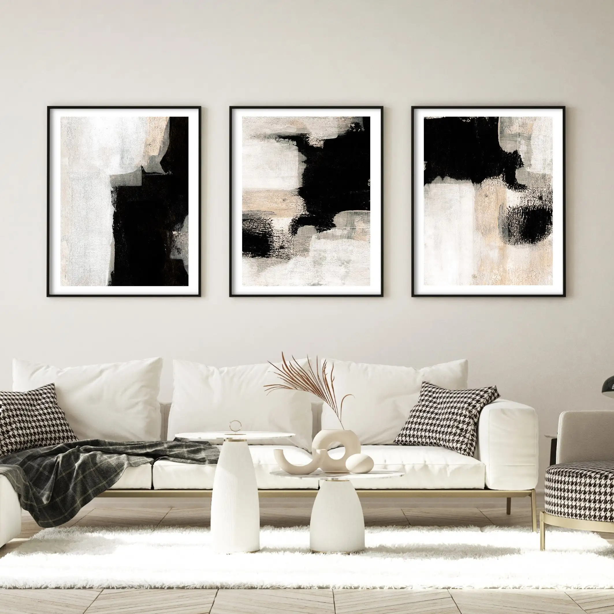 

Abstract Geometric Poster Minimalist Canvas Painting Black White Nordic Art Print Modern Wall Picture Living Bedroom Home Decor