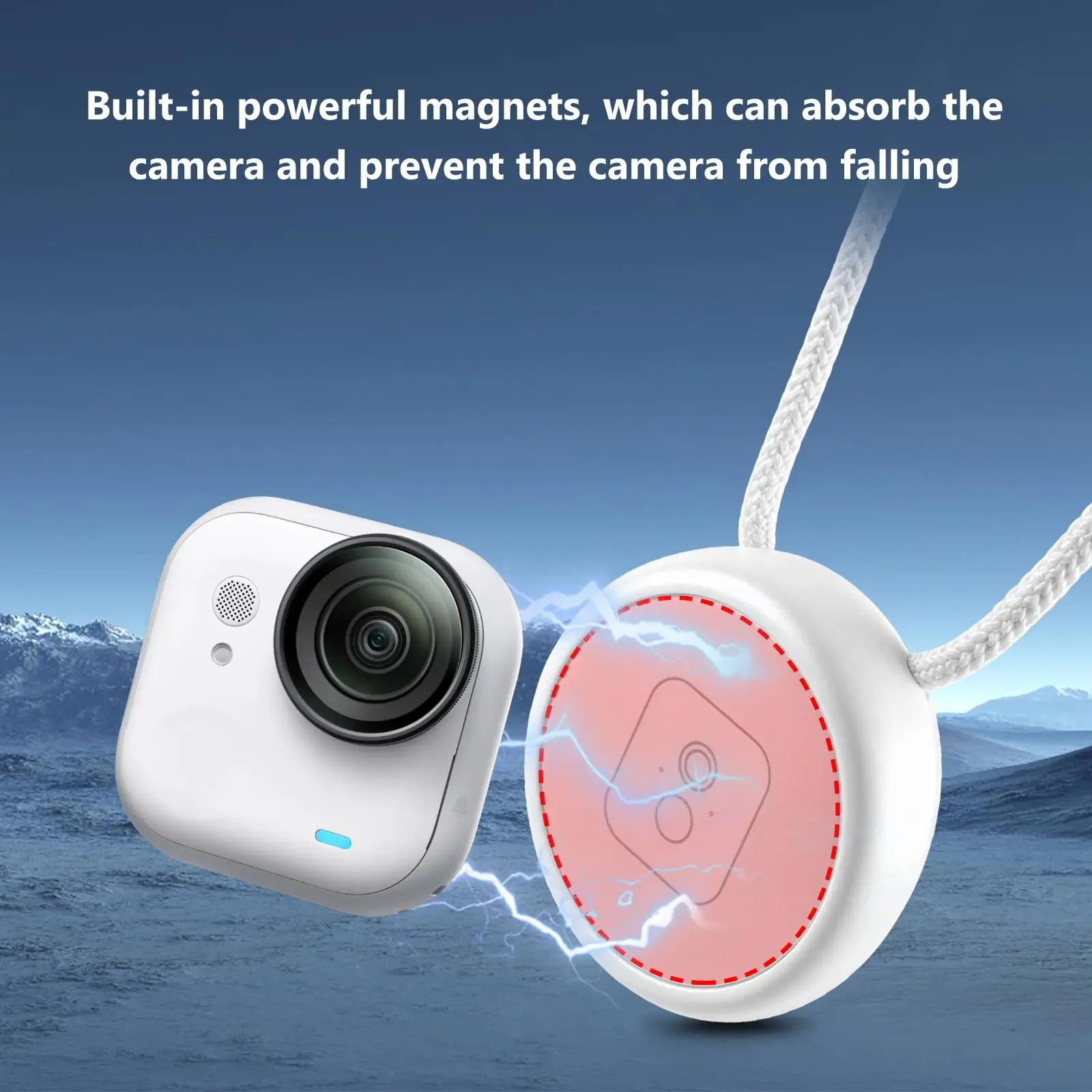 Insta360 GO Ultra 용 마그네틱 펜던트 홀더 퀵 릴리즈 넥 스트랩, Insta360 Go 3 / GO 3S 카메라 네크리스 마운트