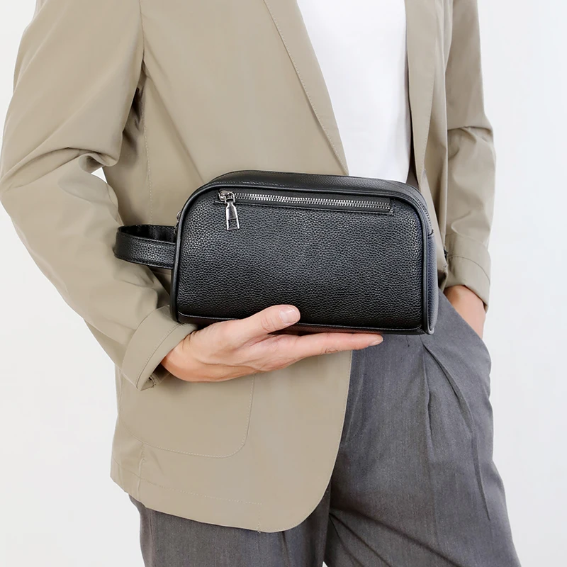 حقائب يد رجالية جلدية ناعمة عالية الجودة من البولي...