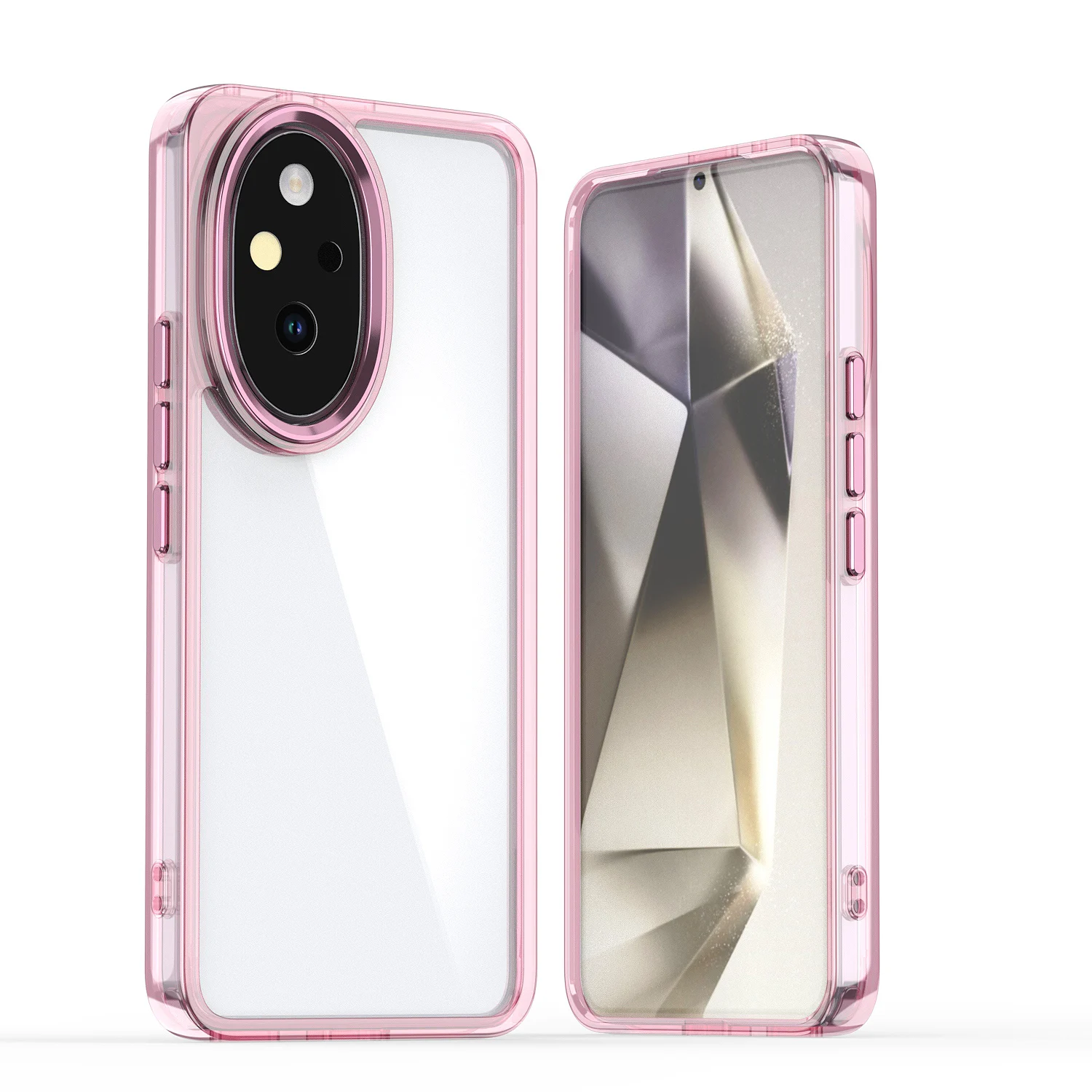 Plating Transparent Shockproof HD Clear Hard Phone Case