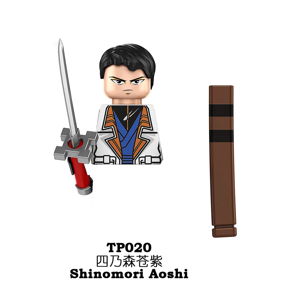 Anime Series Rurouni Kenshin Action Figure Kamiya Kaoru Shinomori Aoshi Myoujin Yahiko Assembling Building Block Dolls Toy Gift