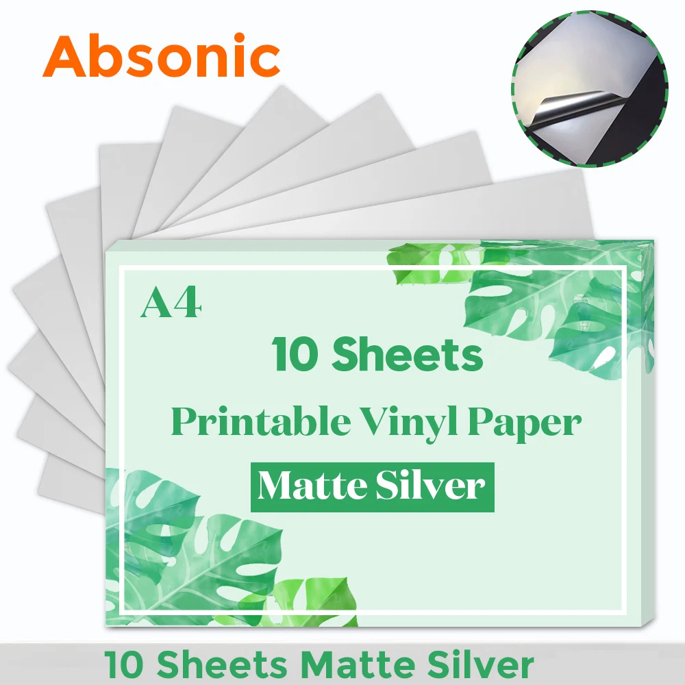 Papier autocollant / Vinyle 20 A4 Blank Matte / Glossy DIY Sticker