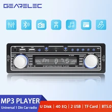  1 Din Car Radio Stereo Player Digital Bluetooth Video MP3 Player FM Radio Stereo Audio ISO USB/SD with In Dash AUX Input 