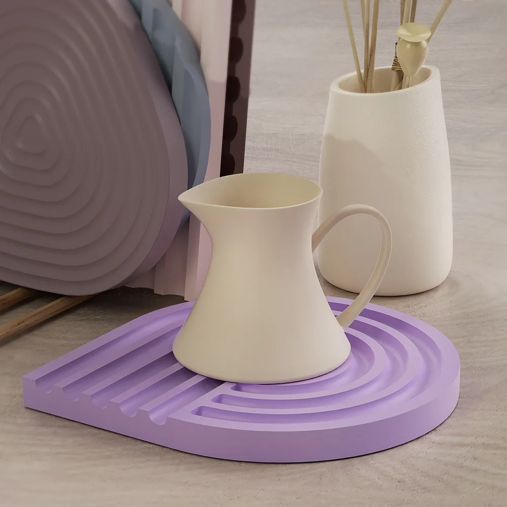 Description Picture 5 of itemDIY Crystal Coaster Silicone Mold Round Square Striped Storage Tray Epoxy Resin Cement Plaster Mold Home Decoration Crafts Mold
