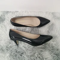 New Women Pumps Classic Sexy Pointed Toes 5cm Low Med Kitten High Heels Spring Brand Design Black Dress Wedding Shoes Large Size 2