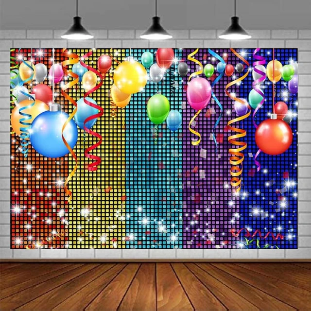 Décorations de fête d'anniversaire à thème Disco, décor de fête de remise  de diplôme, arrière-plan pour stand Photo et séance Photo - AliExpress