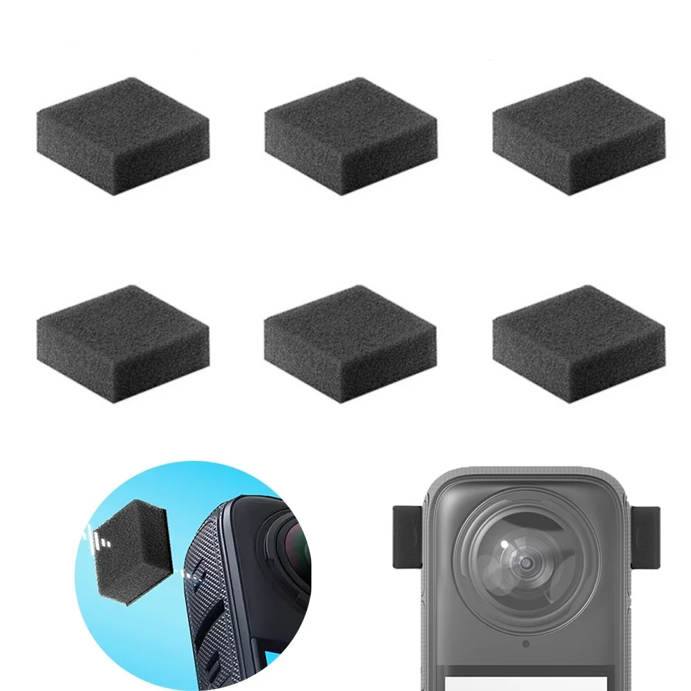 6Pcs Mic Windscreen For Insta360 X4 X5 X3 X2 Noise Reduction Sponge Muffler Windshield Camera Accessories