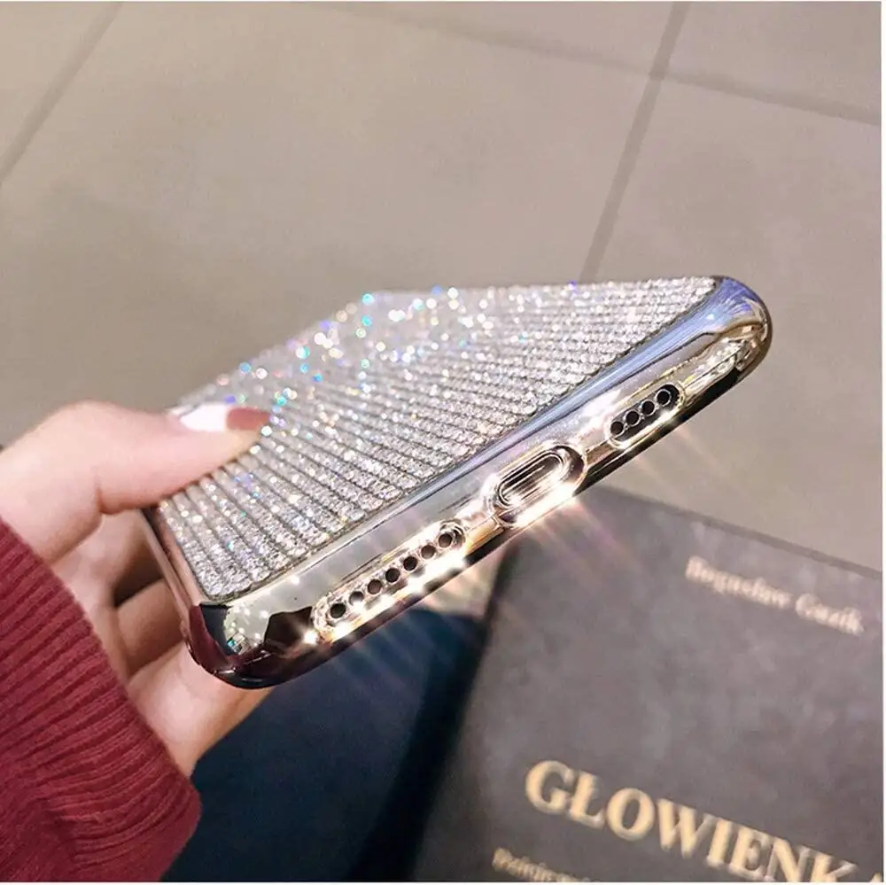 For Huawei Nova 10 Pro  Mate 50 Pro  P40 Lite Case Diamond Case Cute Bling Glitter Rhinestone  with Electroplate Plating Bumper