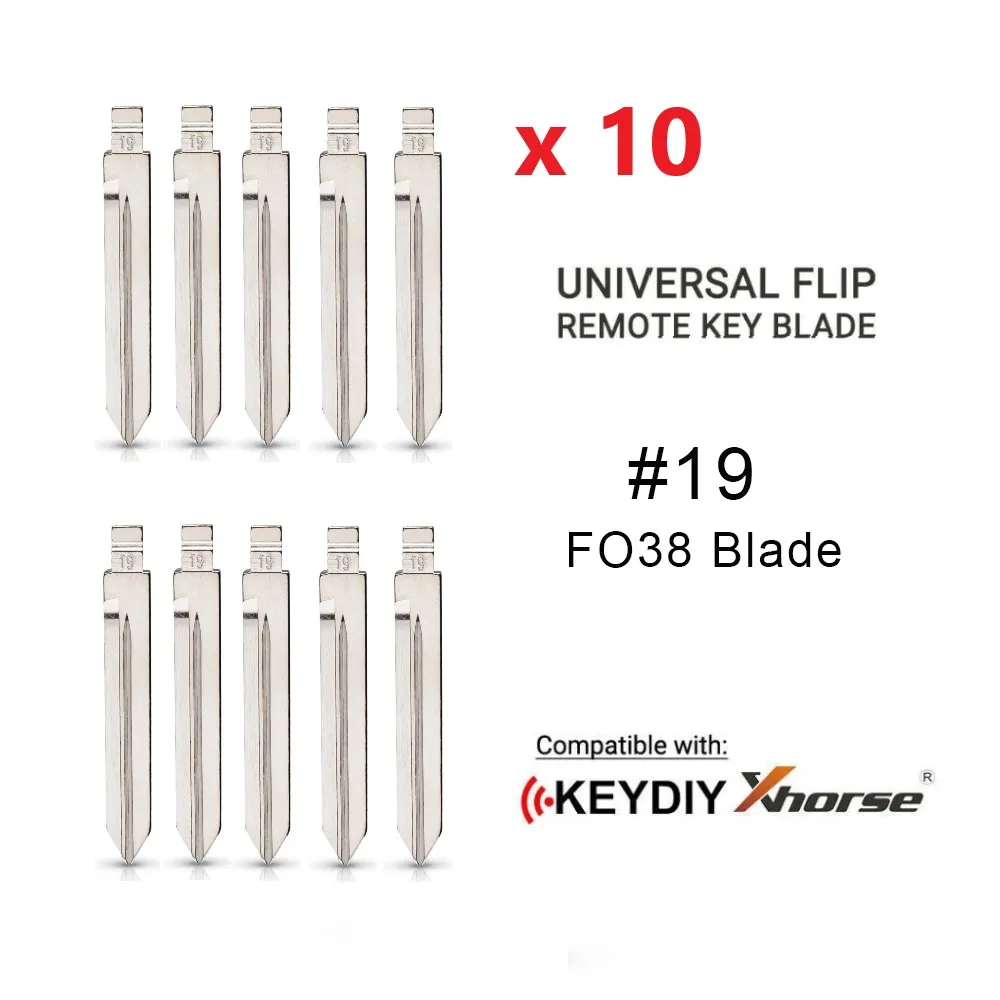 10PCS 19# KD Key Blade Car Key Blade Lishi FO38 H75 for KD KEYDIY VVDI XHORSE JMD for Ford Explorer Fusion Taurus Edge Lincoln