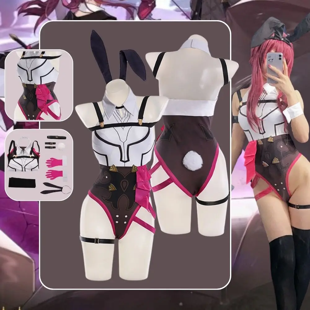 

Kafka Cosplay Honkai Star Rail Kafka Bunny Suit Costume Disguise for Adult Women Girls Fantasia Outfits Halloween Carnival Suit