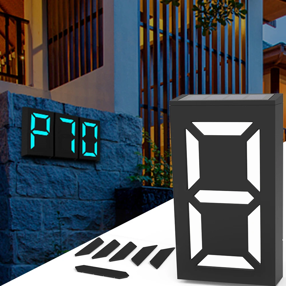 Outdoor House Numbers Led Solar Light House Number Lighting Solar Outdoor Led Aliexpress