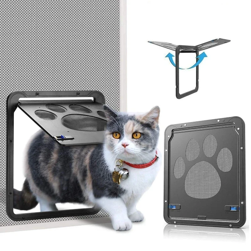 

Cats New Freely Door Pet Install House Safe Enter Garden Easy Dogs Window Lockable Screen Pretty Gate Magnetic Outdoor Fashion
