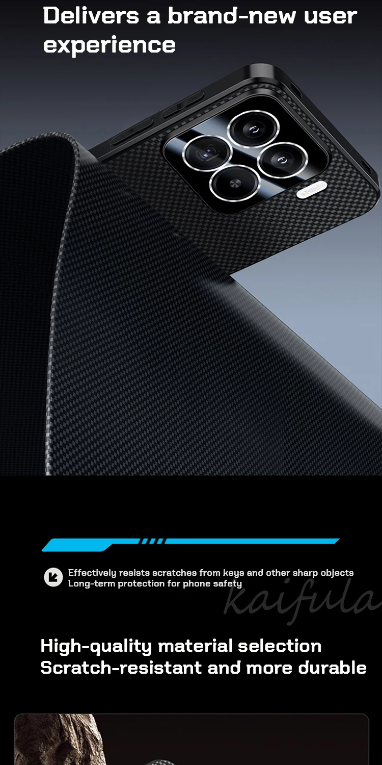 Carbon Fiber Kevlar Pattern Phone Case Image 4