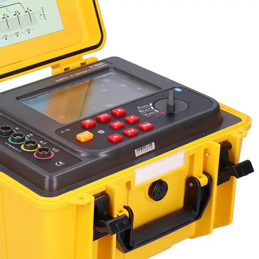 ETCR3100C Earth Resistance Meter Soil Resistivity Multimeter Short Circuit Tester 0.00-30.00k&Omega; Soil Resistivity 0.00-9000k&Omega;