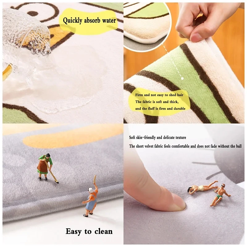 Description Picture 4 of itemDoor Mat M&M Candy Snacks Balcony Non Slip Carpet for Kitchen Rugs Floor Mats Super Absorbent Bathroom Rug Foot Doormat Entrance