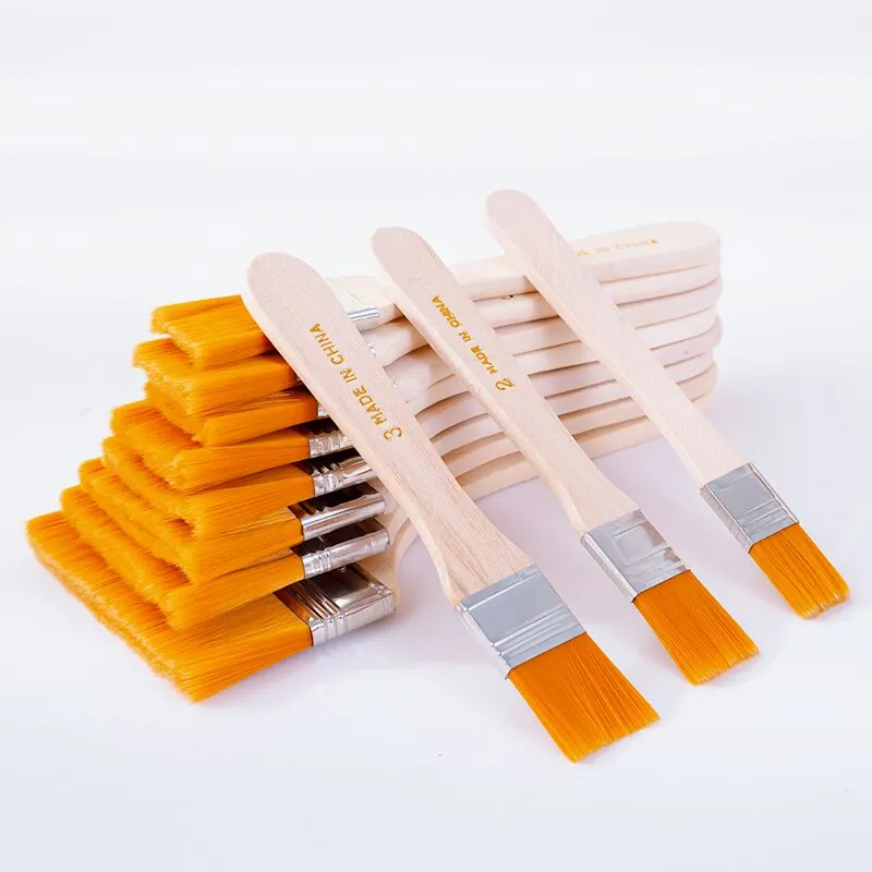 Paint Brushes 12pcs/set Memory Nylon Paint Brushes Set for Acrylic Oil Drawing Watercolor Wooden Painting Brush Tools Art Supplies