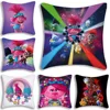Trolls Cartoon Pillow Covers Cartoon Sofa Decorative Home Double-sided Printing Short Plush Cute Cushion Cover 1