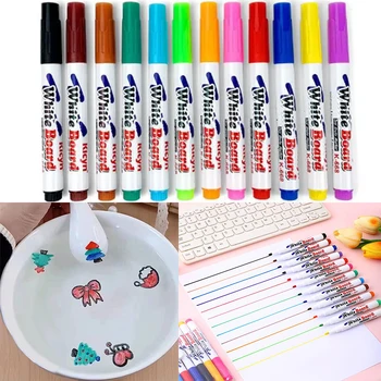 Pennarelli Magici Galleggianti per Acqua, Pennarelli per Lavagna con Inchiostro Fluttuante, Materiali per Pittura, Pennarelli per Bambini, Penna in Feltro YB002
