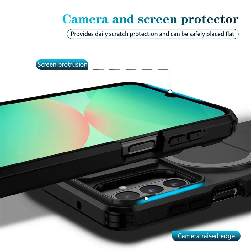 Enhanced Magnetic Wireless Charging Case with Armor Cover