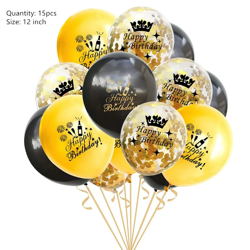 27 Decoraciones De Cumpleaños 60 Para Hombres, Decoraciones De Fiesta De 60 Años En Negro Y Dorado, Pancarta De Feliz Cumpleaños 60 Con Forma De Panal De Abeja, Decoración De Pastel