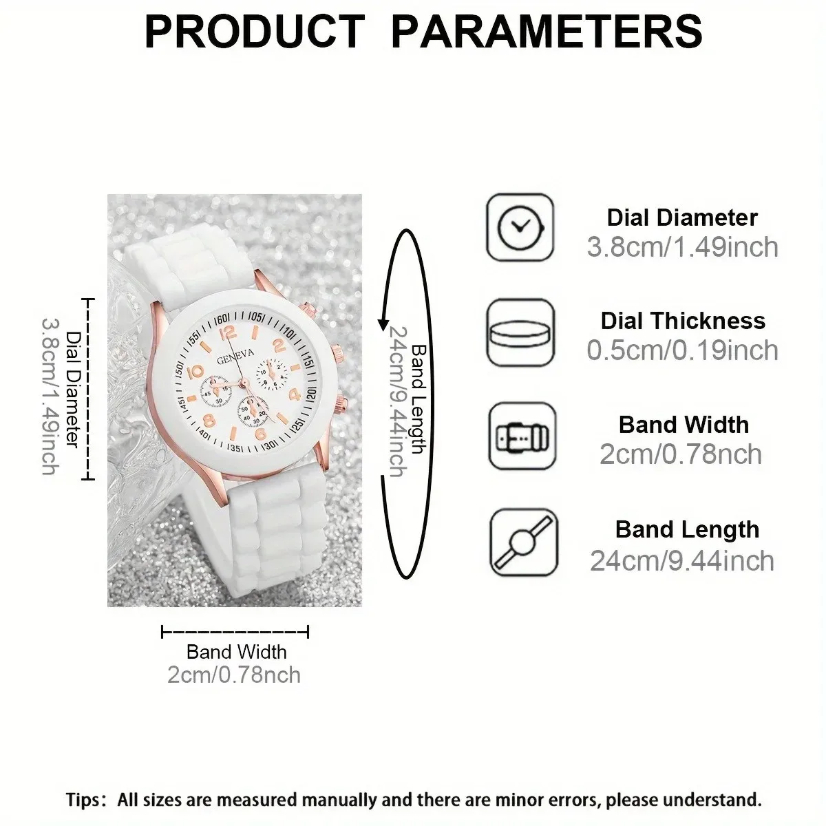 4-piece/set Geneva Watch Fashion Silicone Strap Men and Women Couple Quartz Watch Heart shaped Jewelry Set (no box)