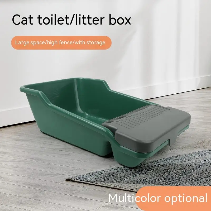Anti-splash Semi-enclosed Kitten Litter Box Big Space Toilet Prevent Splash  Tray Goods For Kittens Big Sand Litter Cat Bedpans - AliExpress