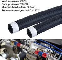 1M AN4 AN6 AN8 AN10 AN12การใช้ท่อ Gas Oli Cooler ท่อสายท่อสแตนเลสสตีลไนลอน Braided ภายใน CPE ยาง TF-1007 4