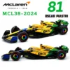 Bburago 1:43 2024 F1 Mclaren Mcl38 Monaco Grand Prix F1 Alloy Miniature Diecast Model #4 #81 Lando Norris ﻿F1 Car Toys Gift 1