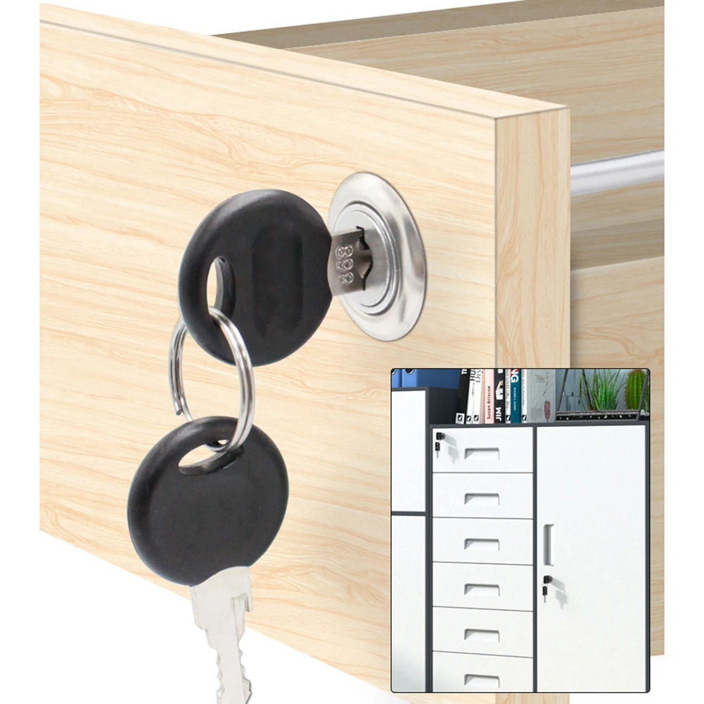 Description Picture 2 of itemChrome Garage Door Cabinet Lock With Key - High Quality Door Lock Ensures High Quality Materials Durable And Practical