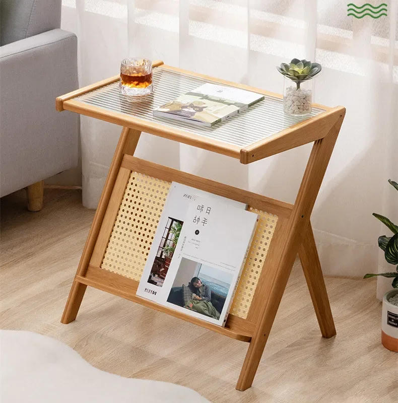 For Bamboo Japanese Simple Coffee Table Rack Home Bedroom Bedside Table Sofa Side Debris Organizing Rack
