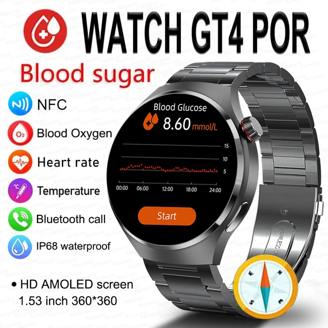 New GPS Smart Watch Men For Huawei GT4 PRO 360*360 HD Screen Heart Rate