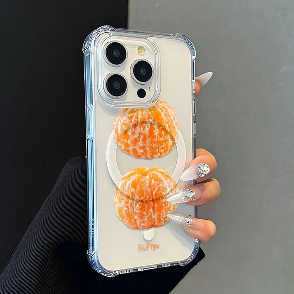 Magnetic Summer Vibe Cute Food Phone Case - Clear Anti-Fall Protective Cover
