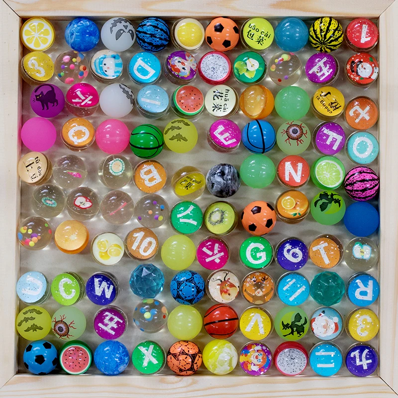 6Pcs/30mm Assorted High Bounce Rubber Balls Kids Gift Funny Floating Juggling Jumping Outdoor Sports Toys Bouncing Balls 5