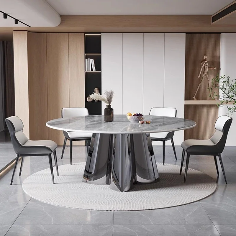 

Nordic Dining Table Console Modern Luxury Sideboards Single Dining Tables Sets Round Poker Mesa De Jantar Kitchen Furniture
