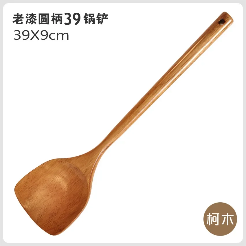 Long Handle Wooden Turners Cooking Spatula Scoop Kitchen Utensil Non-stick Hand Wok Shovel Kitchen Tools Accessories Cookware images - 6