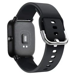 Versatile Silicone Watch Strap - 20/22mm Adjustable Band for 22mm watch band (Black S 01)