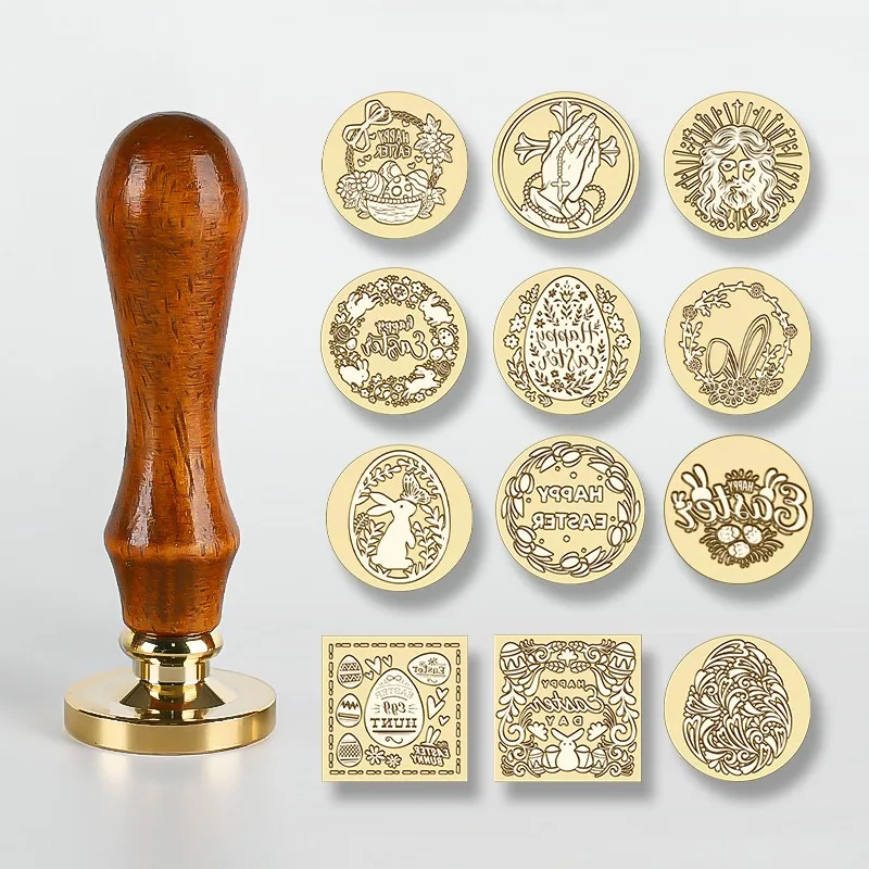 

Easter Basket Single Stamp (Handle + Copper Head) Fire Lacquer Stamp Set Wholesale Matte New Craft Wax Stamps