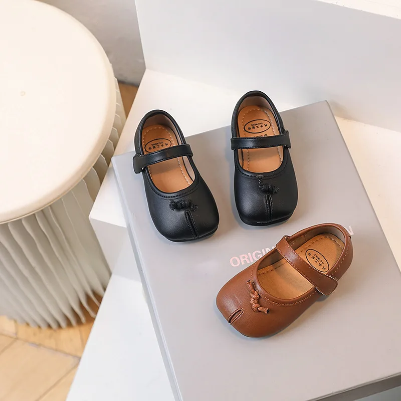 Children Leather Shoes Baby Soft Sole Toddler Shoes Girls Fashion Solid Princess Single Size 15-30
