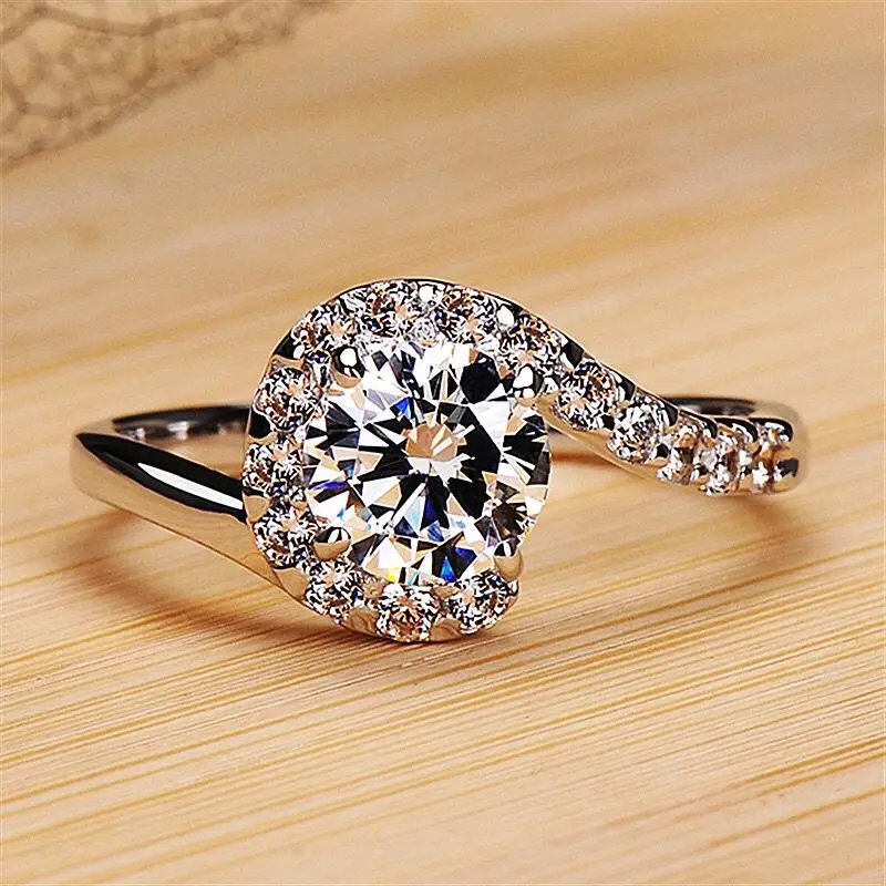 

Moissanite ring women's ring wedding diamond ring custom platinum belt waist code