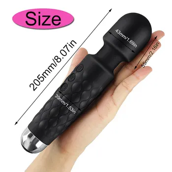 Powerful Clitoris Vibrators USB Recharge Magic Wand AV Vibrator Massager Sexual Wellness Erotic Sex Toys for Women Adult Product 4