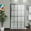 46" X 72" Shower Screen Walk-in Wet-room Black 1