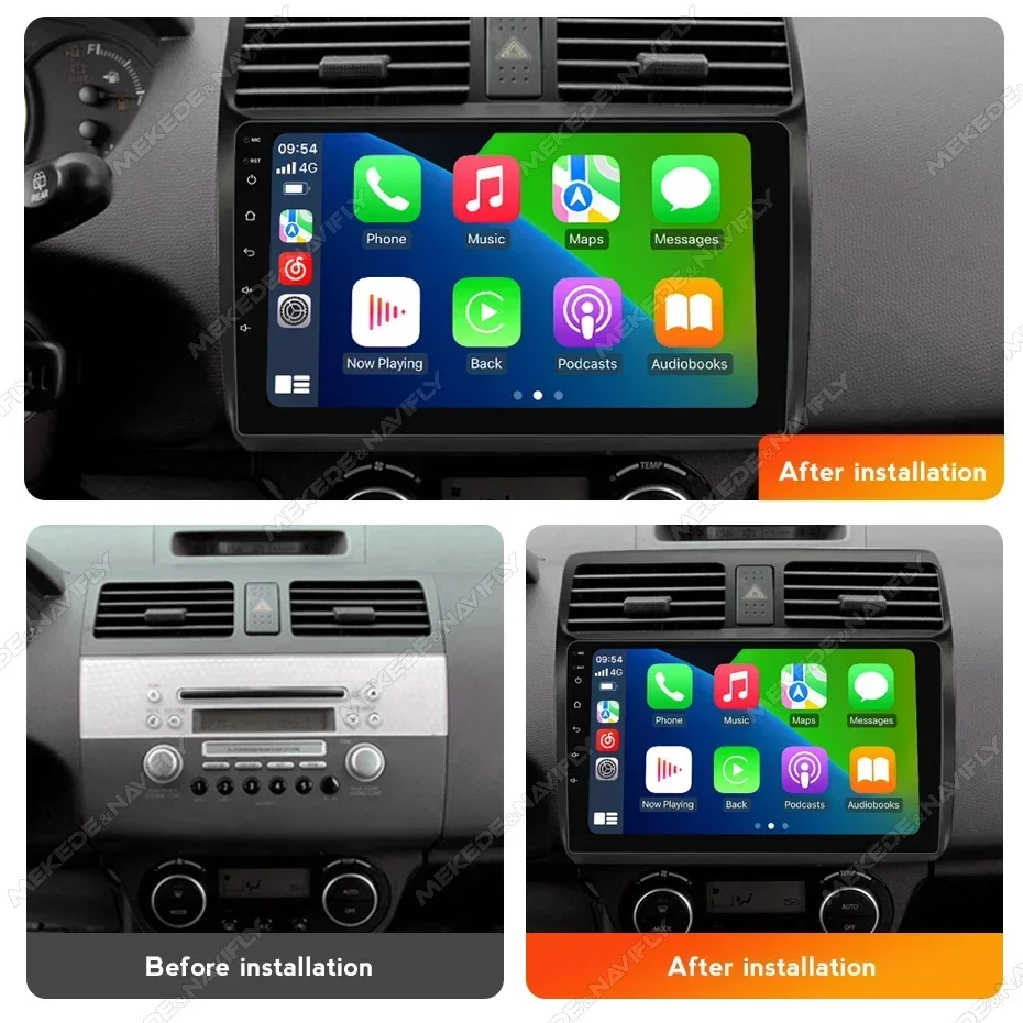 4+64G 8-core]Podofo Android 10 '' Autoradio per Suzuki Swift 2003–2010 wireless Carplay Android Auto,DSP,Bluethooth FM/RDS Radio 2 din HIFI USB Mirror Link con WiFi/GPS+AHD telecamera retromarcia