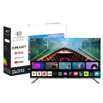 Bordeless 4K LED TV 40 Inch Full Screen Display Panel  Android WebOS Smart TV