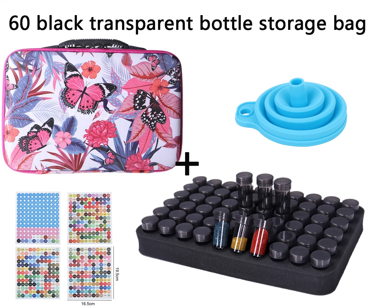 

Diamond Painting Accessories Tools Storage Containers Bag Diamond Painting Tool Carry Case Mosaic Storage Box Black transparent