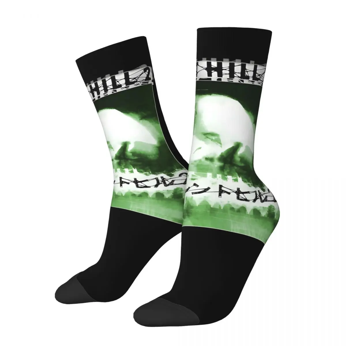 Meias retro not veis engra adas dos homens Harajuku Silent Hill Hip Hop 